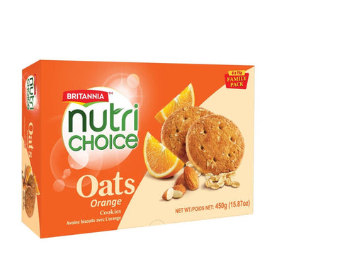 BRITANNIA NUTRI CHOICE ORANGE OATS COOKIES 15.87OZ