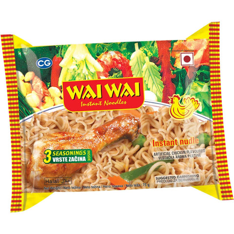 WAI WAI INSTANT NOODLES CHICKEN FLAVOR 2.6OZ