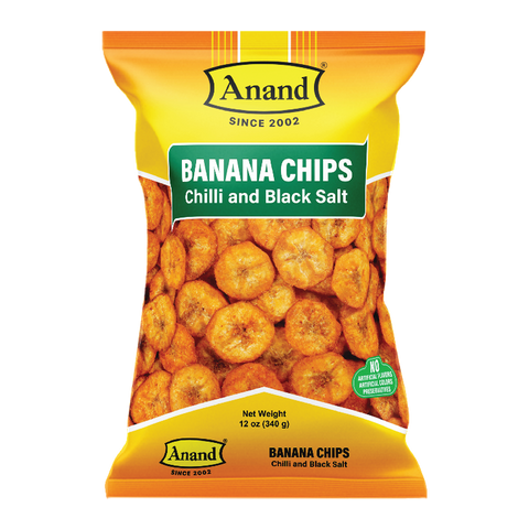 ANAND BANANA CHIPS CHILLI AND BLACK SALT 12OZ