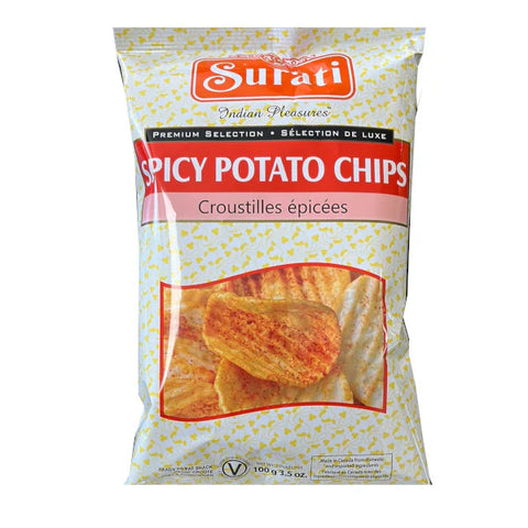 SURATI SPICY POTATO CHIPS 3.5OZ
