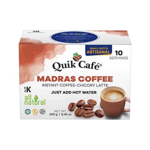 QUICK TEA MADRAS COFFEE CHICORY LATTE 8.45OZ (10 PC)