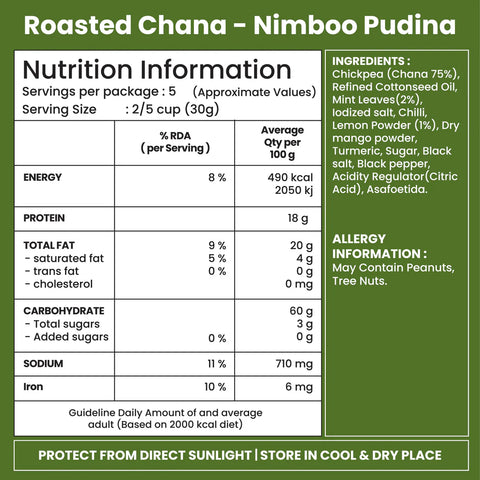 JABSONS NIMBOO PUDINA CHANA 5.29OZ
