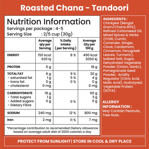 JABSONS TANDOORI ROASTED CHANA 5.29OZ