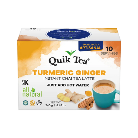 QUICK TEA TURMERIC GINGER CHAI TEA LATTE 8.45OZ (10 PC)