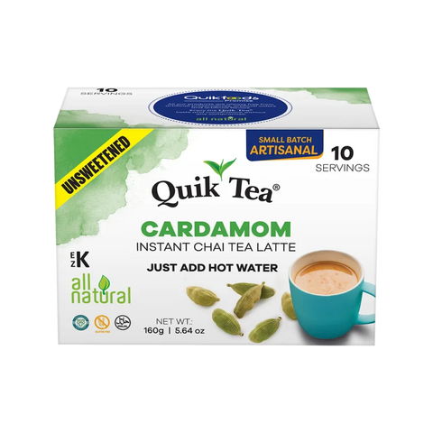 QUICK TEA UNSWEETENED CARDAMOM CHAI TEA LATTE 5.64OZ (10 PC)