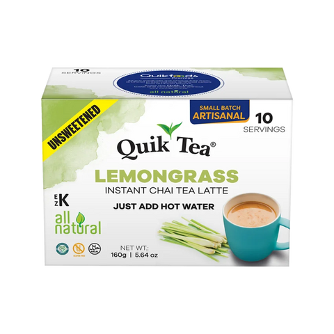 QUICK TEA UNSWEETENED LEMONGRASS CHAI TEA LATTE 5.64OZ (10 PC)