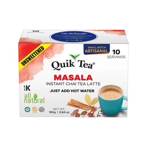 QUICK TEA UNSWEETENED MASALA CHAI TEA LATTE 5.64OZ (10 PC)