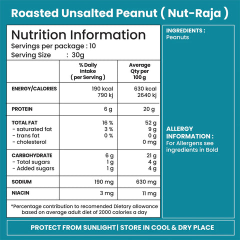 JABSONS ROASTED UNSALTED PEANUTS 11.28OZ