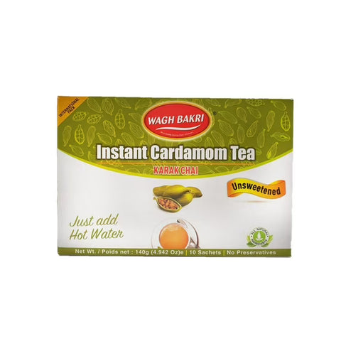 WAGH BAKRI INSTANT CARDAMOM TEA UNSWEETENED  4.94OZ (10 PC)