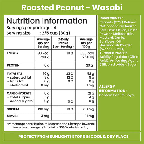 JABSONS WASABI ROASTED PEANUTS 4.9OZ