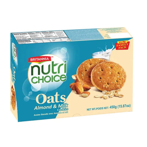 BRITANNIA NUTRI CHOICE ALMOND & MILK OATS COOKIES 15.87OZ