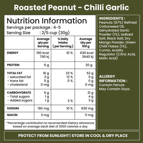 JABSONS CHILLI GARLIC ROASTED PEANUTS 4.9OZ