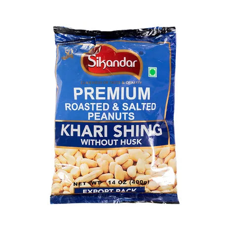 SIKANDAR KHARI SHING WITHOUT HUSK (ROASTED PEANUTS ) 14OZ