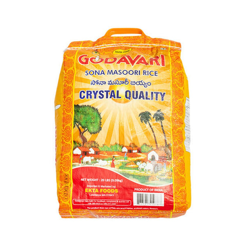 GODAVARI CRYSTAL SONA MASOORI RICE 20LB