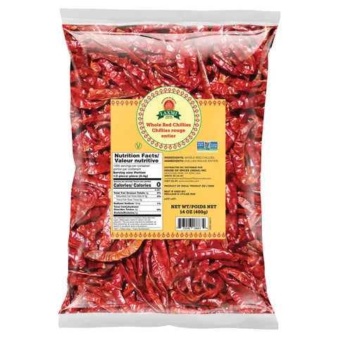 LAXMI RED CHILI WHOLE 14OZ
