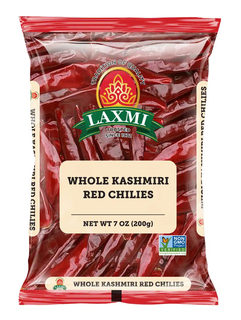 LAXMI WHOLE KASHMIRI RED CHILIES 7OZ