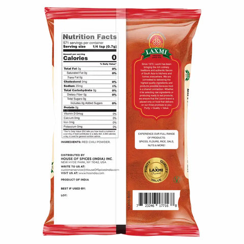 LAXMI EXTRA HOT CHILI POWDER 14OZ