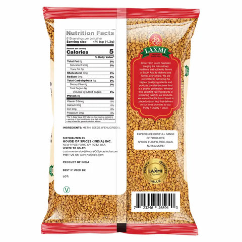 LAXMI METHI SEEDS 1.76LB