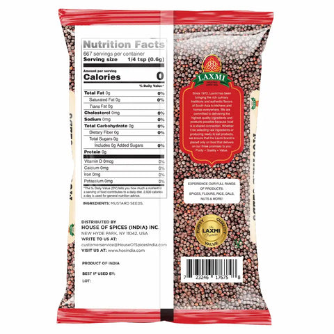 LAXMI MUSTARD SEEDS 14OZ