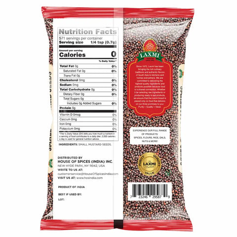 LAXMI SMALL MUSTARD SEEDS 14OZ
