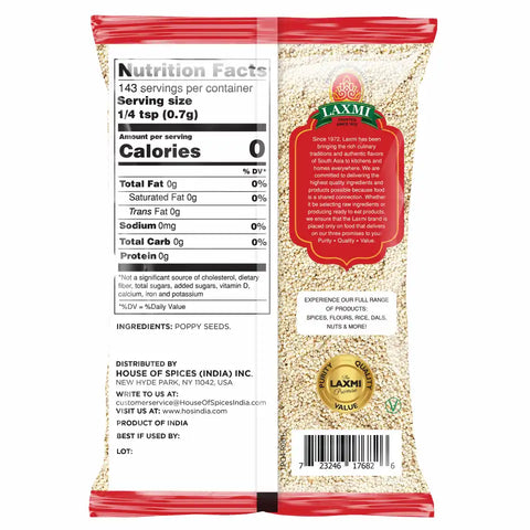 LAXMI POPPY SEEDS 3.5OZ