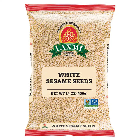 LAXMI WHITE SESAME SEEDS 14OZ
