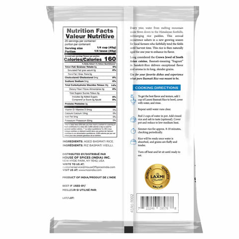 LAXMI AGED BASMATI RICE 2LB