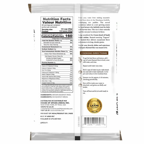 LAXMI BROWN BASMATI RICE 2LB