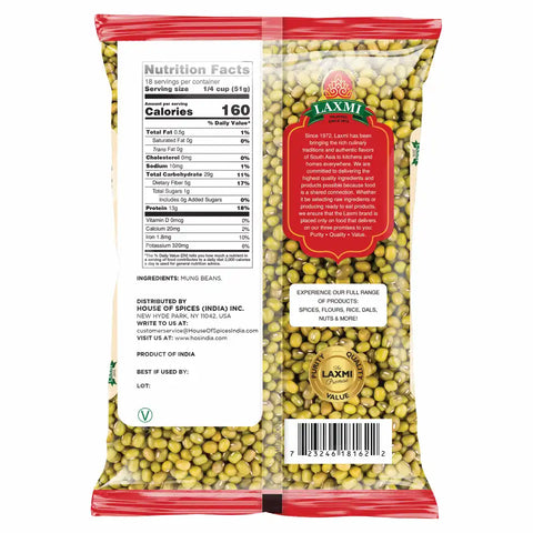 LAXMI WHOLE MOONG 2LB