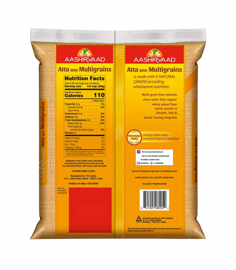 AASHIRVAAD WHOLE WHEAT MULTIGRAIN FLOUR 4LB