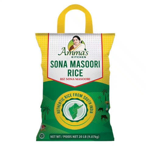 AMMA'S SONA MASOORI RICE 20LB