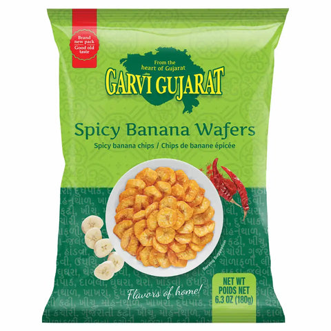 GARVI GUJARAT BANANA CHIPS SPICY 180G
