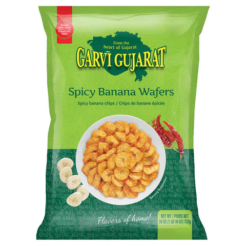 GARVI GUJARAT BANANA CHIPS SPICY 737G