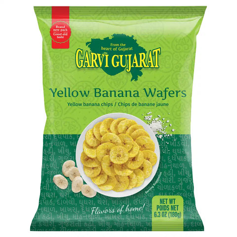 GARVI GUJARAT BANANA CHIPS YELLOW 180G