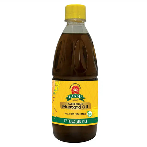 LAXMI KACHI GHANI MUSTARD OIL 17OZ (500ML)