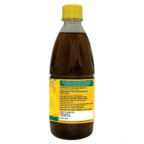 LAXMI KACHI GHANI MUSTARD OIL 17OZ (500ML)