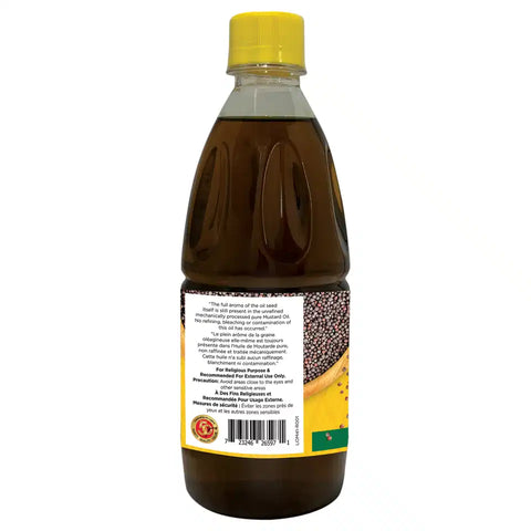 LAXMI KACHI GHANI MUSTARD OIL 17OZ (500ML)