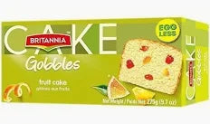 BRITANNIA GOBBLES EGGLESS FRUIT CAKE 8.8OZ