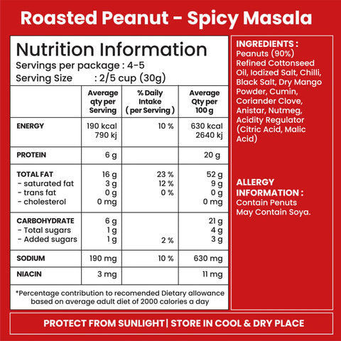 JABSONS SPICY MASALA ROASTED PEANUTS 4.9OZ